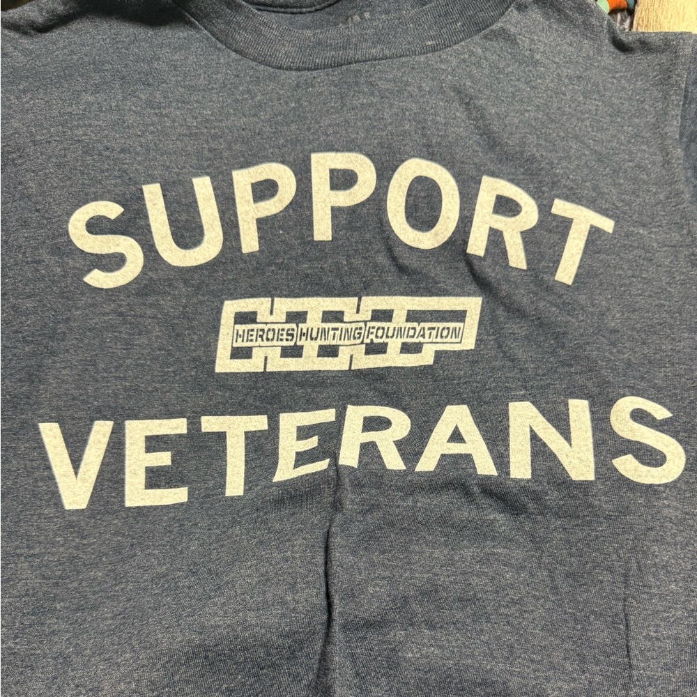 Kids Blue Support Veterans T-Shirt